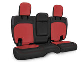 Rear Bench Cover For Jeep Wrangler JLU  4 Door With Armrest - Black And Red