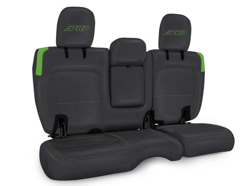 Rear Bench Cover For Jeep Wrangler JLU  4 Door With Armrest - Black And Green