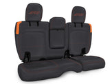 Rear Bench Cover For Jeep Wrangler JLU  4 Door With Armrest - Black And Orange