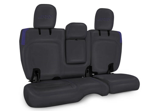 Rear Bench Cover For Jeep Wrangler JLU  4 Door With Armrest - Black And Purple