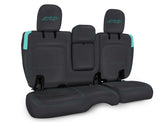 Rear Bench Cover For Jeep Wrangler JLU  4 Door With Armrest - Black And Teal