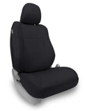 Front Seat Covers For '12-'15 Toyota Tacoma; Fold Flat Edition (Pair) - All Black