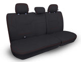 Rear Bench Cover For '12-'15 Toyota Tacoma Double Cab - Black With Red Stitching
