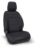 Front Seat Covers For 2016-2023 Toyota Tacoma With Manual Seat Adjusters (Pair) - All Black
