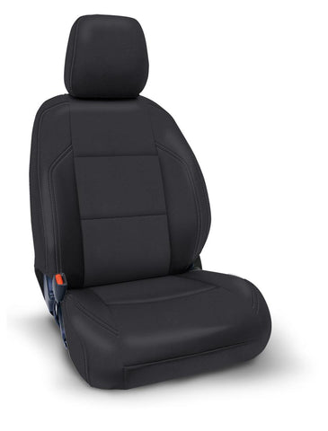 Front Seat Covers For 2016-2023 Toyota Tacoma With Manual Seat Adjusters (Pair) - All Black