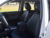 Front Seat Covers For 2016-2023 Toyota Tacoma With Manual Seat Adjusters (Pair) - Black And Olive Green
