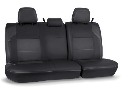 Rear Bench Cover For 2016-2023 Toyota Tacoma Double Cab - Black And Grey