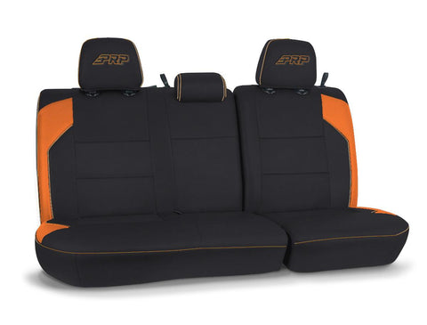 Rear Bench Cover For 2016-2023 Toyota Tacoma Double Cab - Black And Orange