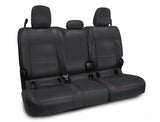 Rear Bench Cover For Jeep Gladiator JT  With No Armrest - Black With Red Stitching