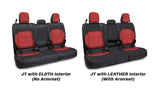 Rear Bench Cover For Jeep Gladiator JT  With No Armrest - Black And Red