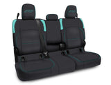Rear Bench Cover For Jeep Gladiator JT  With Armrest - Black And Teal