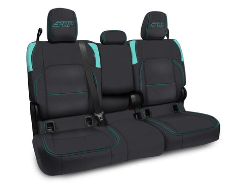 Rear Bench Cover For Jeep Gladiator JT  With Armrest - Black And Teal