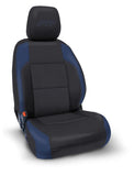 Front Seat Covers For 2016-2023 Toyota Tacoma With Electric Seat Adjusters (Pair) - Black And Olive Green