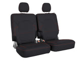Rear Bench Covers For 2021+ Ford Bronco  2 Door - Black With Red Stitching