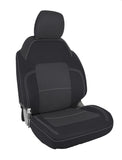 Front Seat Covers For 2021+ Ford Bronco  4 Door - Black And Grey