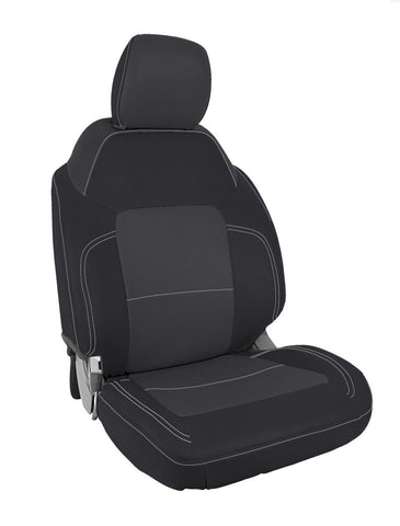 Front Seat Covers For 2021+ Ford Bronco  4 Door - Black And Grey