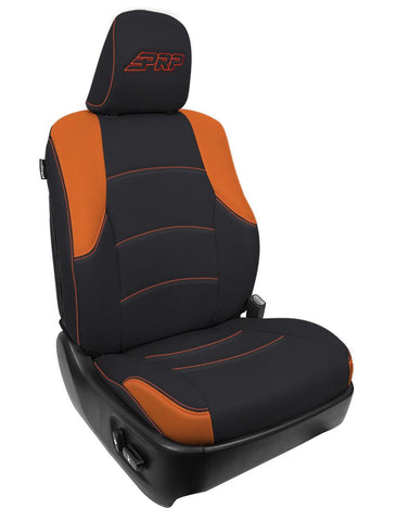 Front Seat Covers For 2011-2024 Toyota 4Runner (Pair) - Black And Orange