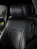 Front Seat Covers For 2012-14 Ford Raptor (Pair) - Black With Silver Stitch