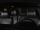 Rear Bench Seat Covers For 2012-14 Ford Raptor - Black With Silver Stitch