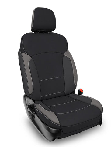 Front Seat Covers For 2013-2017 Subaru Crosstrek (Pair) - Black And Grey