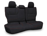 Rear Bench Seat Cover For 2018-2023 Subaru Crosstrek - Black With Red Stitch