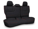 Rear Bench Seat Cover For 2018-2023 Subaru Crosstrek - Black With Orange Stitch