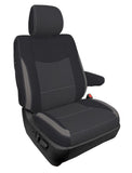Front Seat Covers For 2003-2009 Lexus GX470 (Pair) - Black And Grey