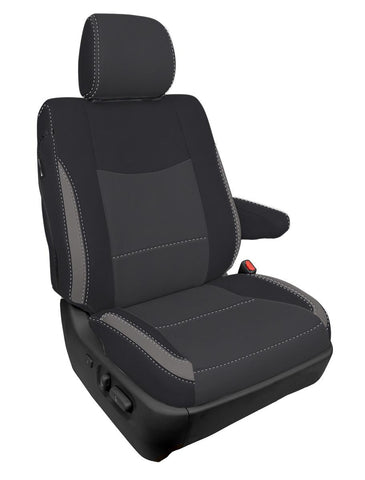 Front Seat Covers For 2003-2009 Lexus GX470 (Pair) - Black And Grey