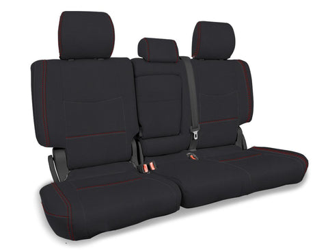Rear Bench Cover For 2003-2009 Lexus GX470 - Black With Red Stitch