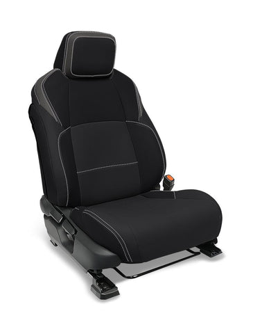 Front Seat Covers For 2024+ Toyota Tacoma (Pair) - Black And Grey
