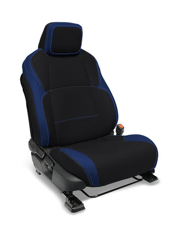 Front Seat Covers For 2024+ Toyota Tacoma (Pair) - Black And Blue
