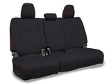 Rear Bench Covers For 2024+ Toyota Tacoma - Black With Red Stitch