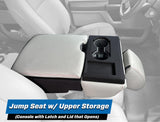 Center Jump Seat Cover W/ Standard Console For 2015+ Ford F150  2017+ Super Duty  Red