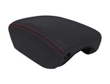 Center Console Cover For 2018+ Jeep Wrangler JL And Jeep Gladiator JT - Black With Red Stitching