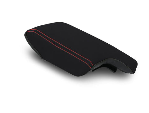 Center Console Cover For 2018-2023 Subaru Crosstrek - Black With Red Stitch