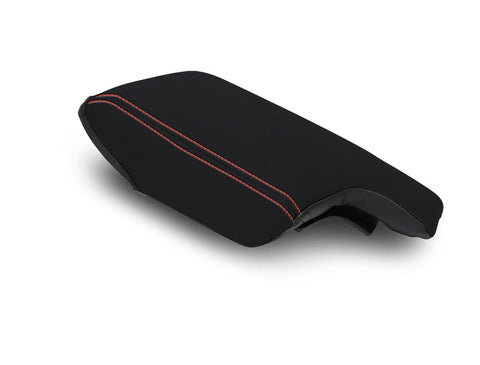 Center Console Cover For 2018-2023 Subaru Crosstrek - Black With Orange Stitch