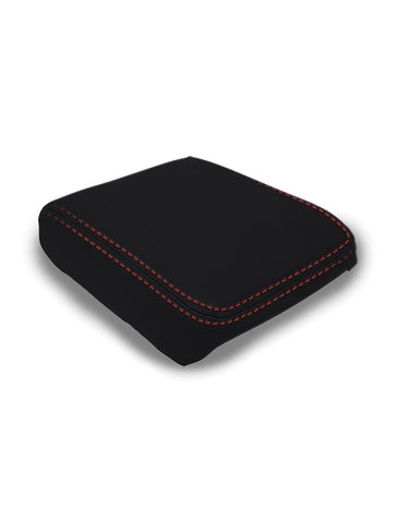 Center Console Cover For 2024+ Toyota Tacoma- Black With Red Stitch