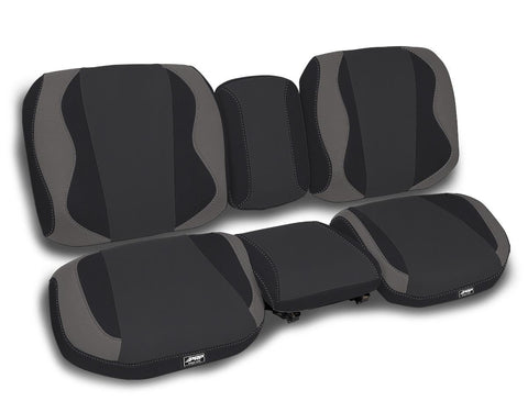 Seat Covers For 2018+ Can-Am Defender With High Bolster Seats (Pair) - Black And Gray