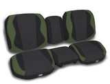 Seat Covers For 2018+ Can-Am Defender With High Bolster Seats (Pair) - Black And Olive Green