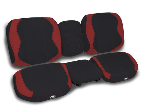 Seat Covers For 2018+ Can-Am Defender With High Bolster Seats (Pair) - Black And Red