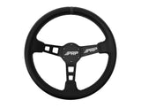 Deep Dish Leather Steering Wheel  Black