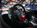 Deep Dish Suede Steering Wheel  Red