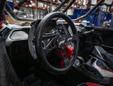 Flat Leather Steering Wheel  Black