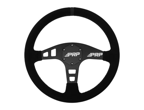 Flat Suede Steering Wheel  Black