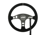 Heated Flat Suede Steering Wheel  Black