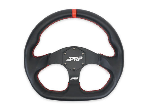 Comp R Leather Steering Wheel  Red