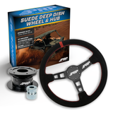 PRP Deep Dish Suede Steering Wheel Kit  Red With Quick Release Hub For Yamaha YXZ  Viking  Wolverine  Rhino