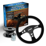 PRP Flat Suede Steering Wheel Kit  Black With Quick Release Hub For Yamaha YXZ  Viking  Wolverine  Rhino
