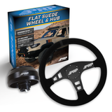 PRP Flat Suede Steering Wheel Kit  Black With Adapter Hub For Toyota  Lexus  Scion And Subaru