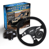 PRP Heated Flat Suede Steering Wheel Kit  Black With Adapter Hub For Toyota  Lexus  Scion And Subaru